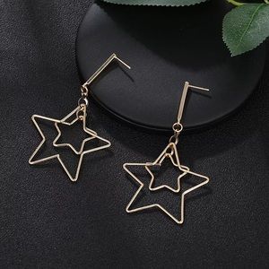 ⭐️⭐️Double Stars Drop Stud Earrings